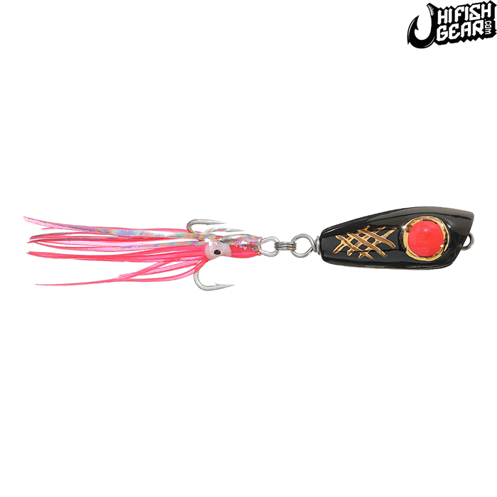 Mark White Lures Black with Red Eye Surface Plug