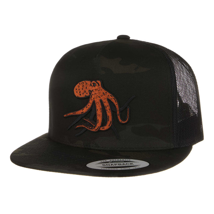 HFG -Tako Black Multicam® Flatbill Snapback Trucker Hat