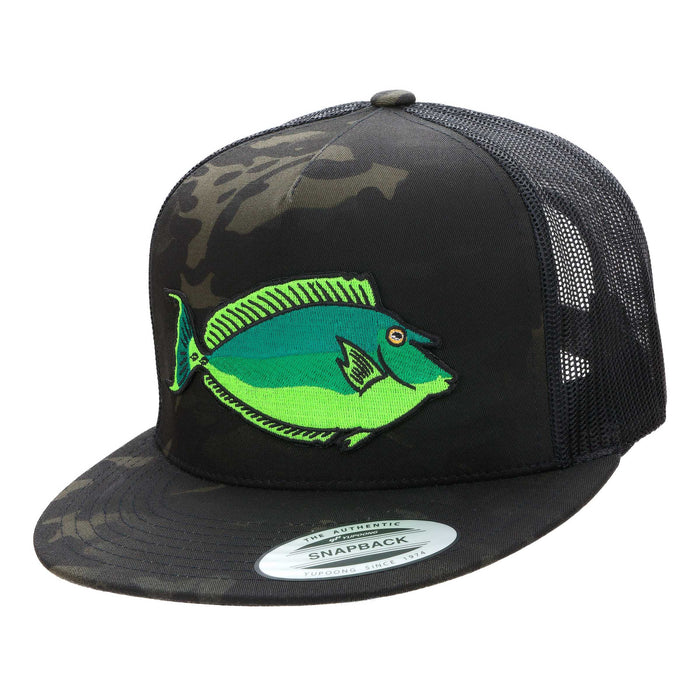 HFG - Kala (Unicorn Fish) Black Multicam® Flatbill Snapback Trucker Hat