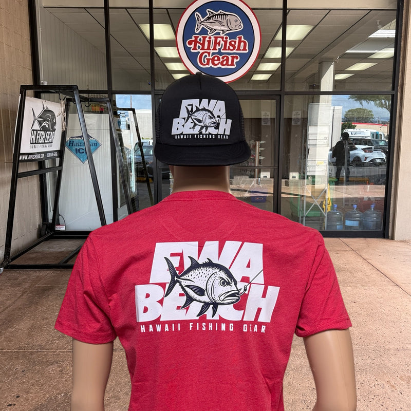 Ewa Beach Ulua Short Sleeve Shirt (Red)