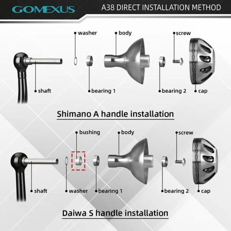 daiwa saltist 4000 power knob Gomexus Aluminium Reel Power Knob 35mm Black and Red