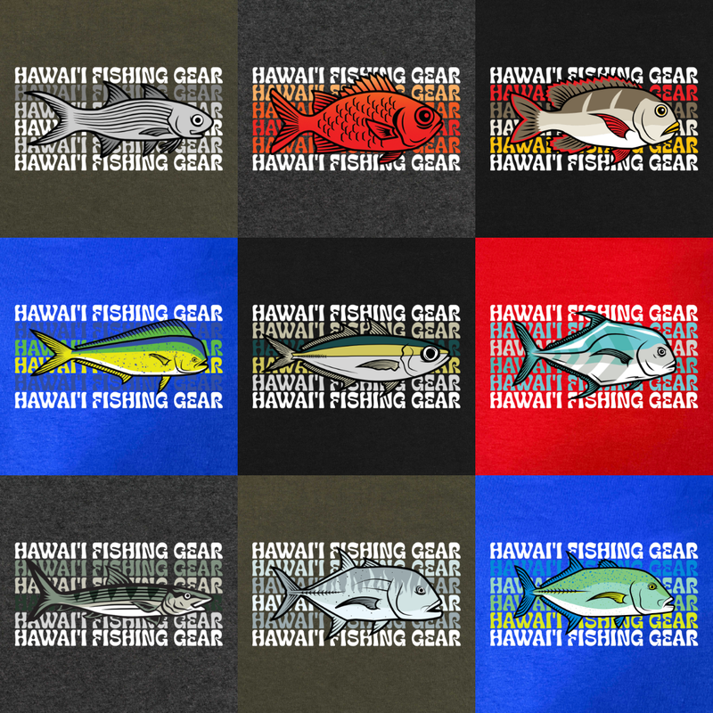 Retro Hawai'i Fishing Gear T-Shirt (50 Styles)