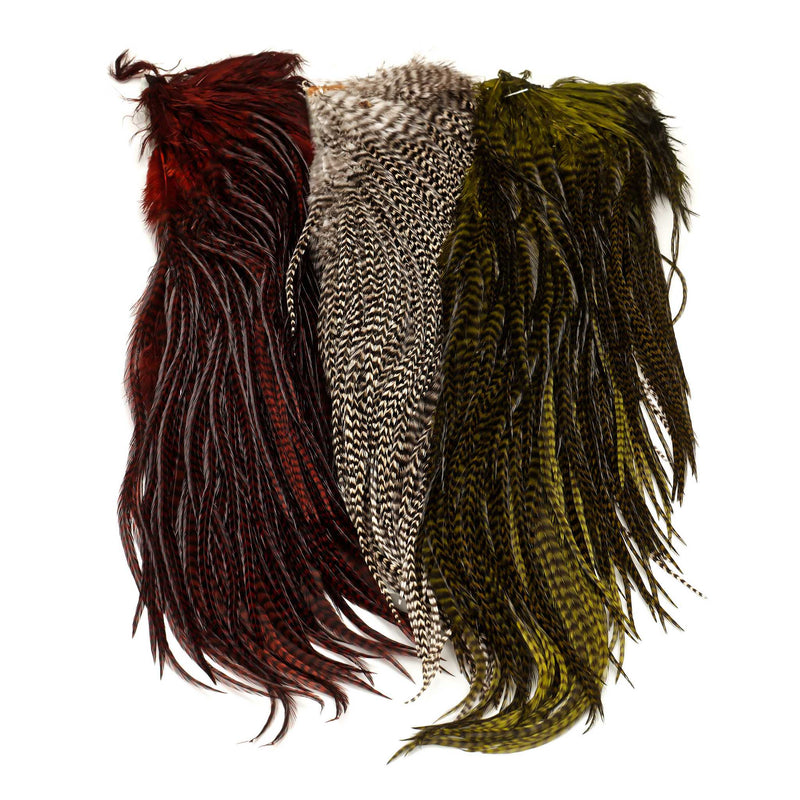 Hareline Half Grizzly Saddles