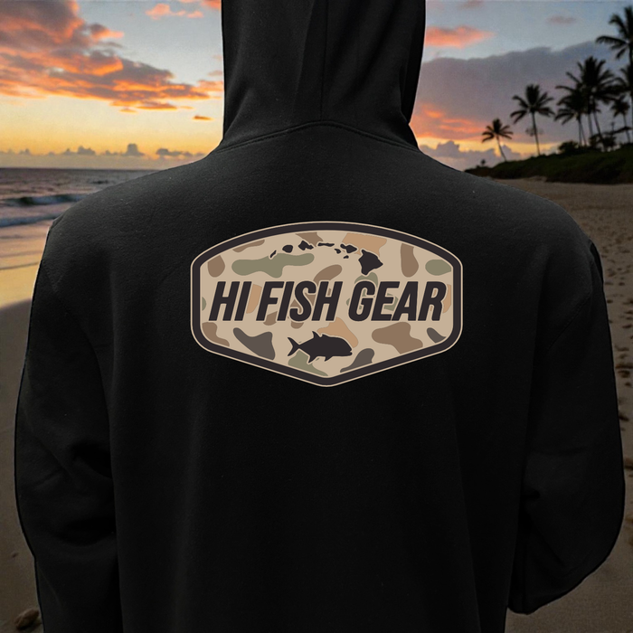 HiFishGear Black Zip-Up Fleece Hoodie (14 Designs)