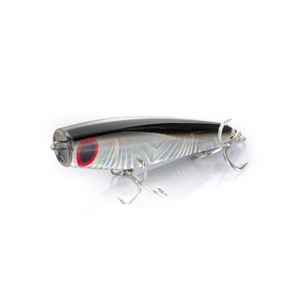black and silver fishing lure Kaku Lures XLG (J) Popper (5''/2.64oz) — HiFishGear