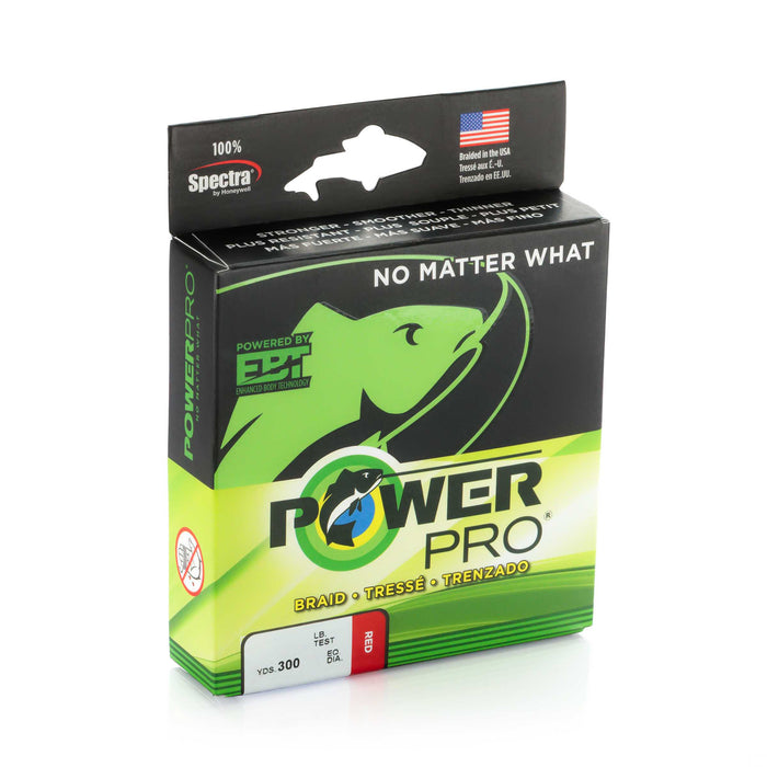 PowerPro Spectra Fiber Braided Line Vermilion Red