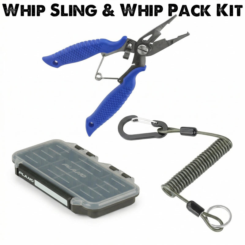 Whip Sling & Whip Pack Kit - Plano Tackle Box, Multi-Purpose Pliers & Tackle Keeper