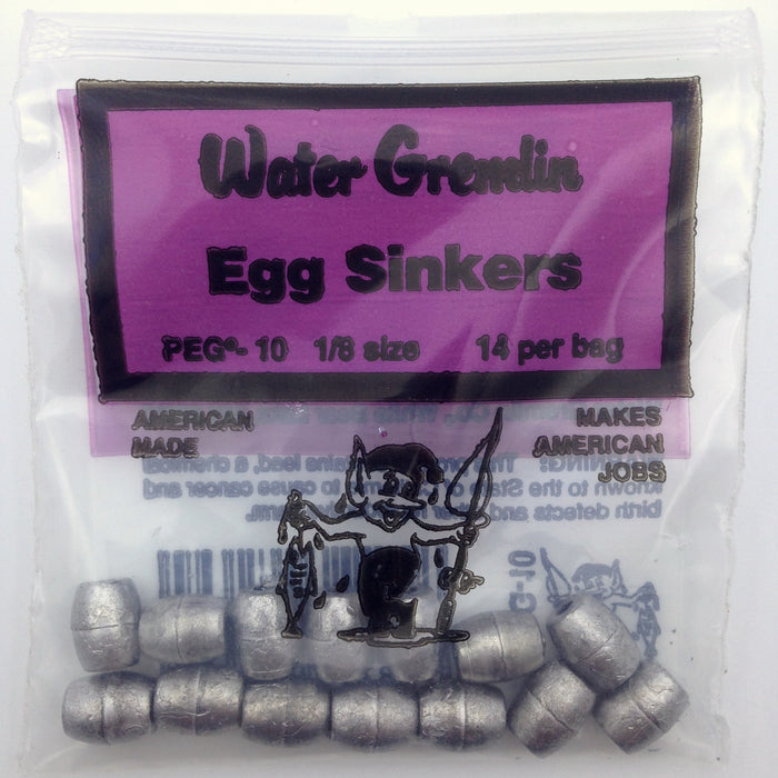 Water Gremlin PEG #10 Lead Egg Weight — HiFishGear