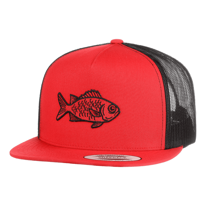 HFG - Menpachi Red/Black Snapback Flat Bill Trucker Hat