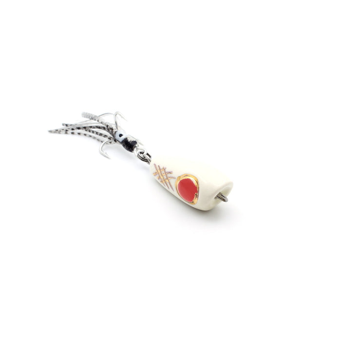 Mark White Lures White with Red Eye Surface Plug