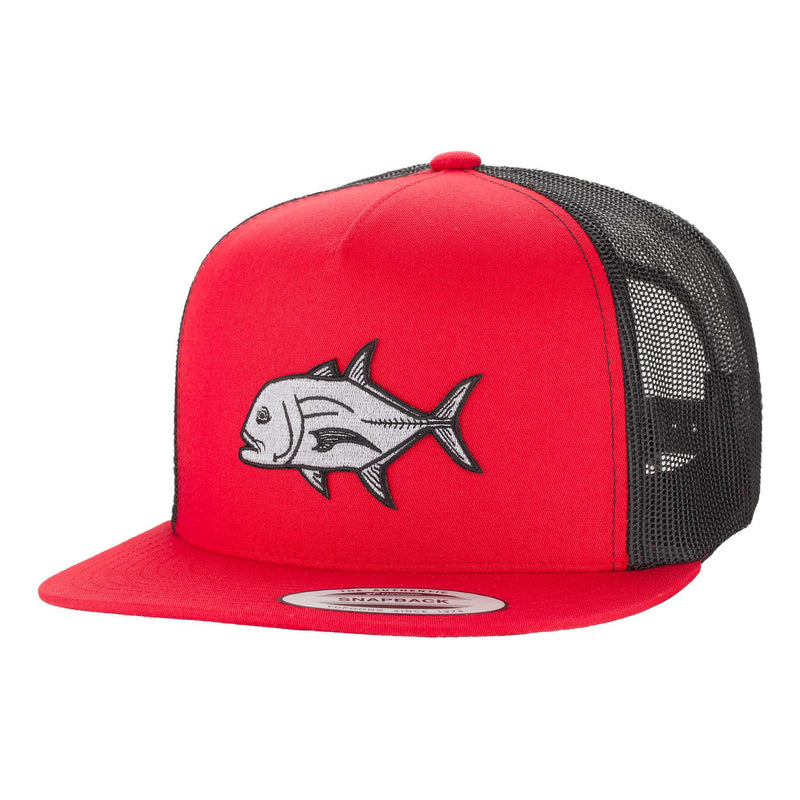 HFG - Ulua Red/Black Snapback Flat Bill Trucker Hat