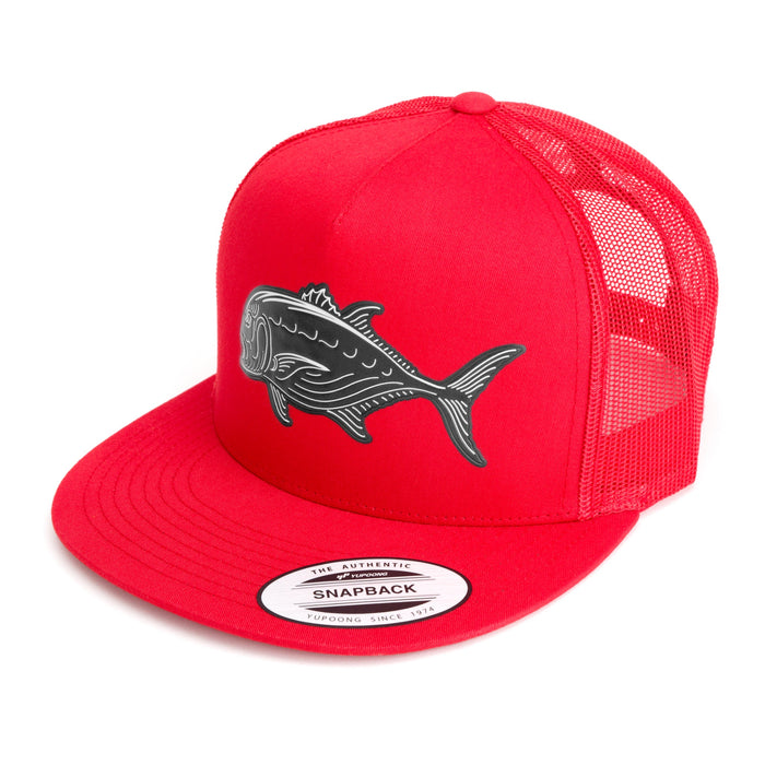 HFG - JDM Ulua Red Snapback Flat Bill Trucker Hat
