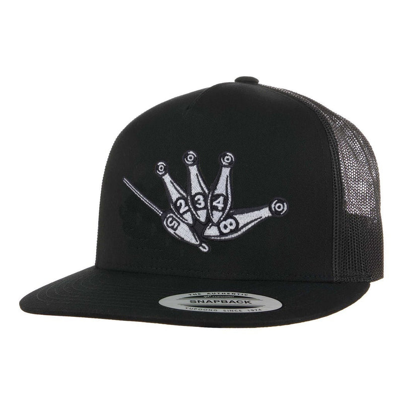 HFG - Throw Da Shaka Black Flat Bill Trucker Hat