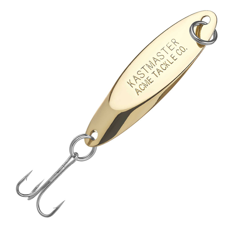 Gold Acme Kastmaster Spoon with Treble Hook