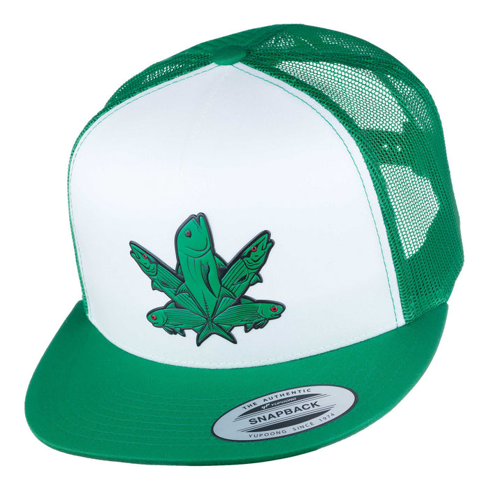 HFG - Green Fish Kelly Green Flat Bill Snapback Hat