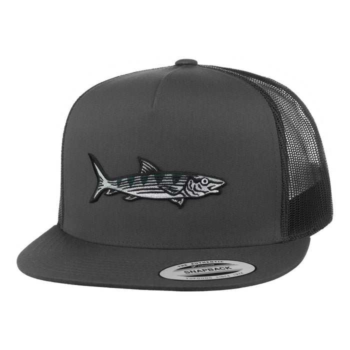 HFG - Oio (Bonefish) Charcoal/Black  Flatbill Trucker Hat