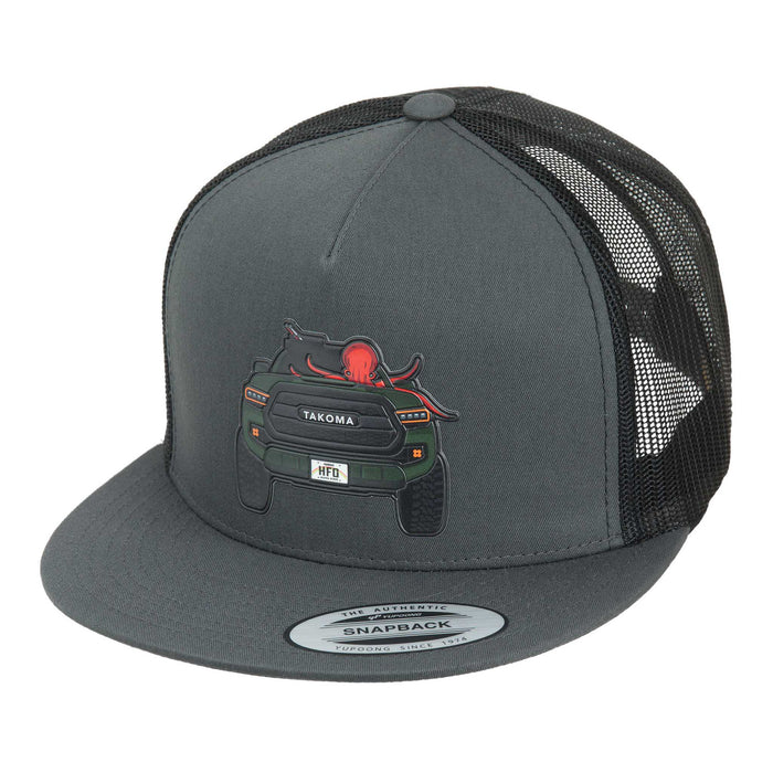 HFG - TAKOMA Charcoal/Black Flatbill Trucker Hat