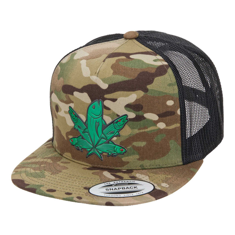 HFG - Green Fish Multicam®  Light Snapback Flatbill Trucker Hat