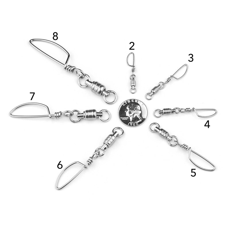 HFG Stainless Steel Ball Bearing Swivels with Tournament Snap