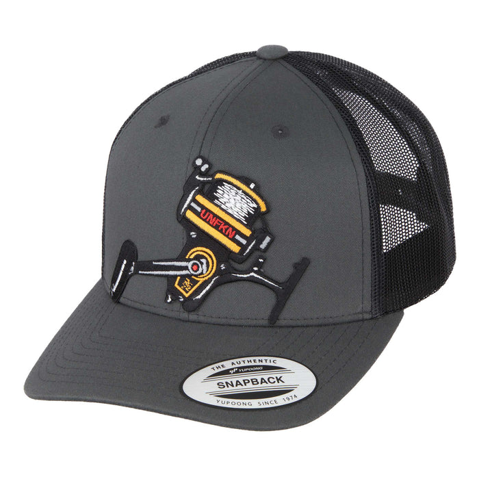 HFG - UNFKN Reel Spinner Charcoal/Black Classic Trucker Hat