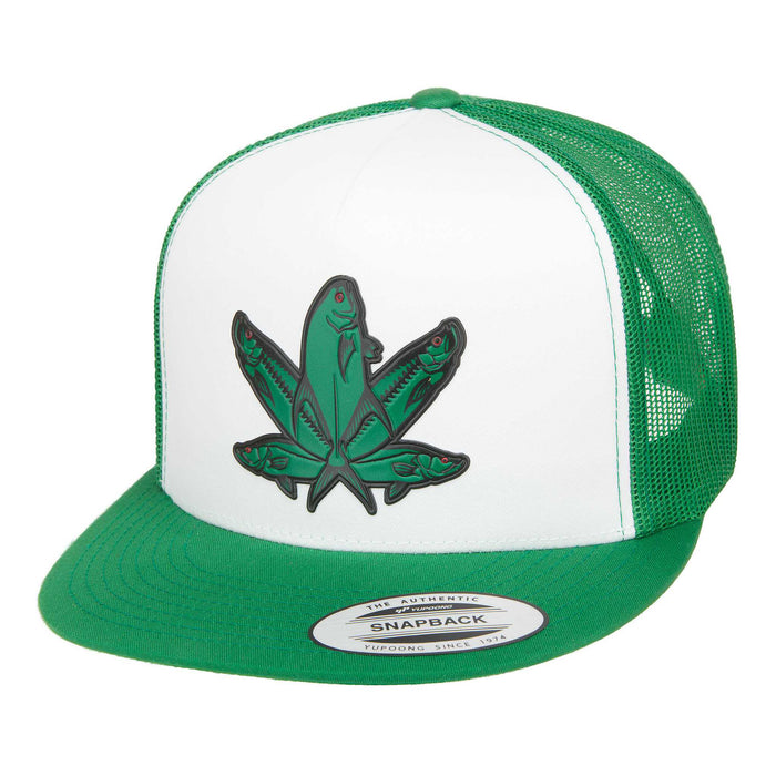 HFG - Florida Green Fish Kelly Green Flat Bill Snapback Hat
