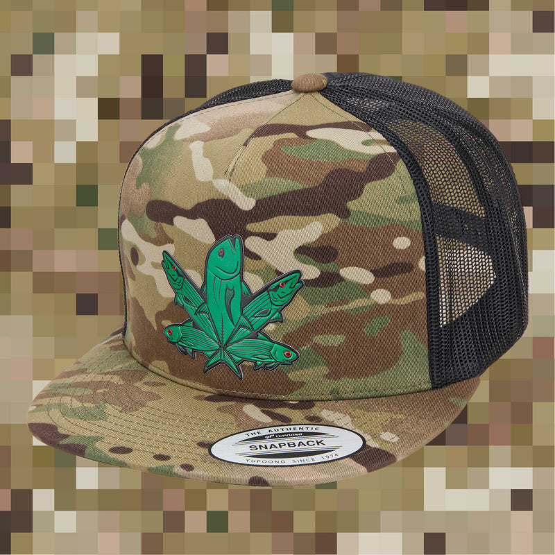 HFG - Green Fish Multicam®  Light Snapback Flatbill Trucker Hat