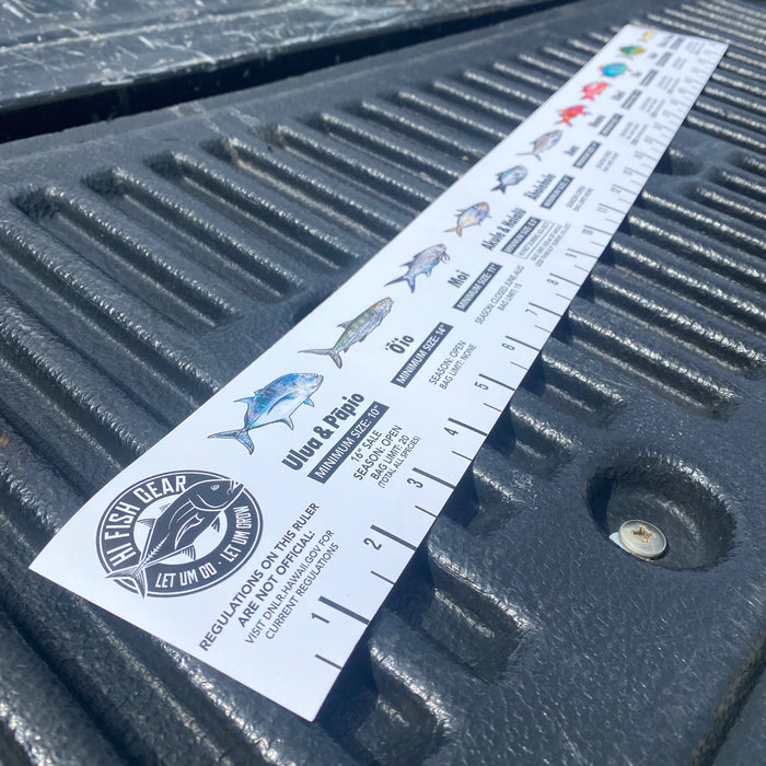 HFG Waterproof Fish Ruler with Hawaii Fishing Regulations — HiFishGear