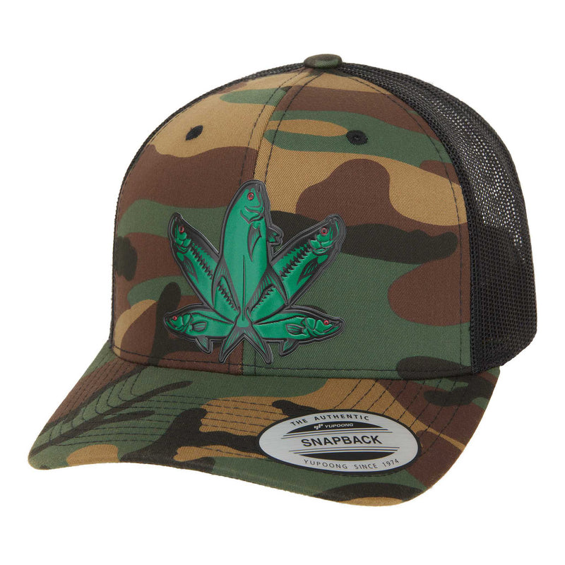 HFG - Florida Green Fish Camo/Black Snapback Classic Trucker Hat
