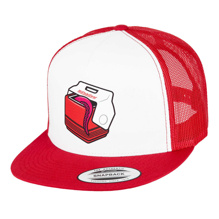 HFG - Bait Cooler Red/White FlatBill Trucker Hat