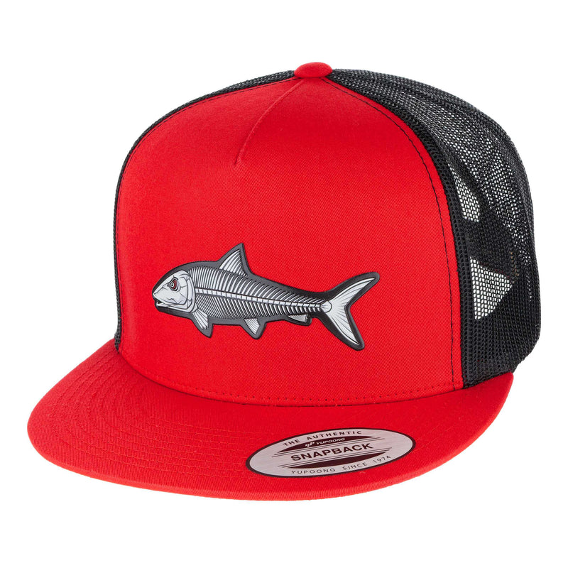 HFG - Oio Bones Red/Black Snapback Flatbill Trucker Hat