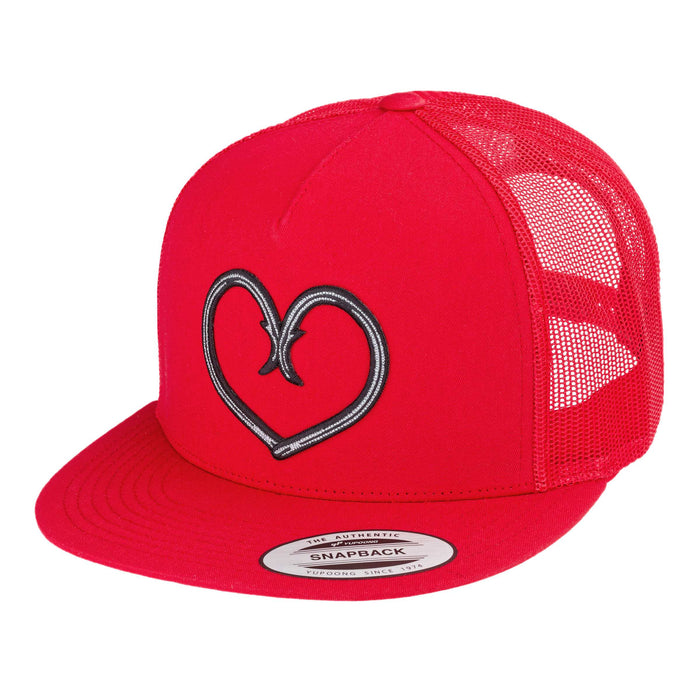 HFG -Hooked  Red Flatbill Snapback Trucker Hat