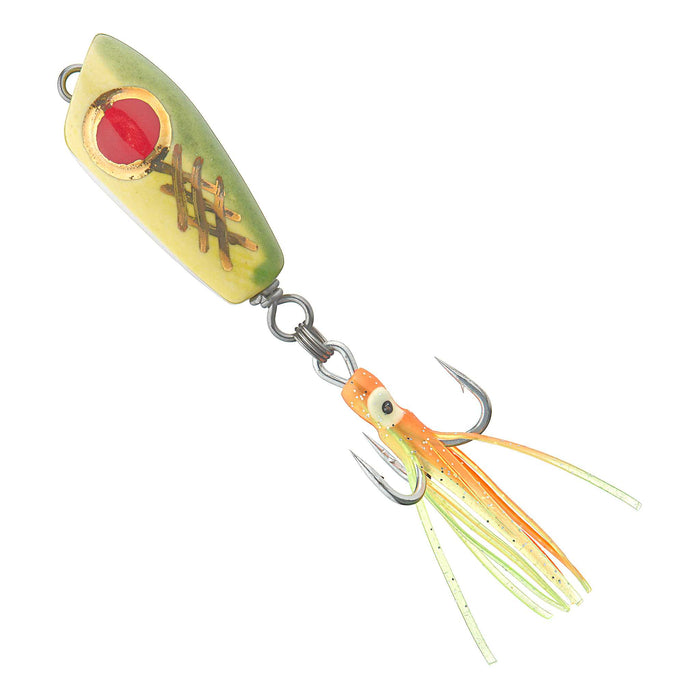 Mark White Lures Yellow/Green with Red Eye Surface Plug