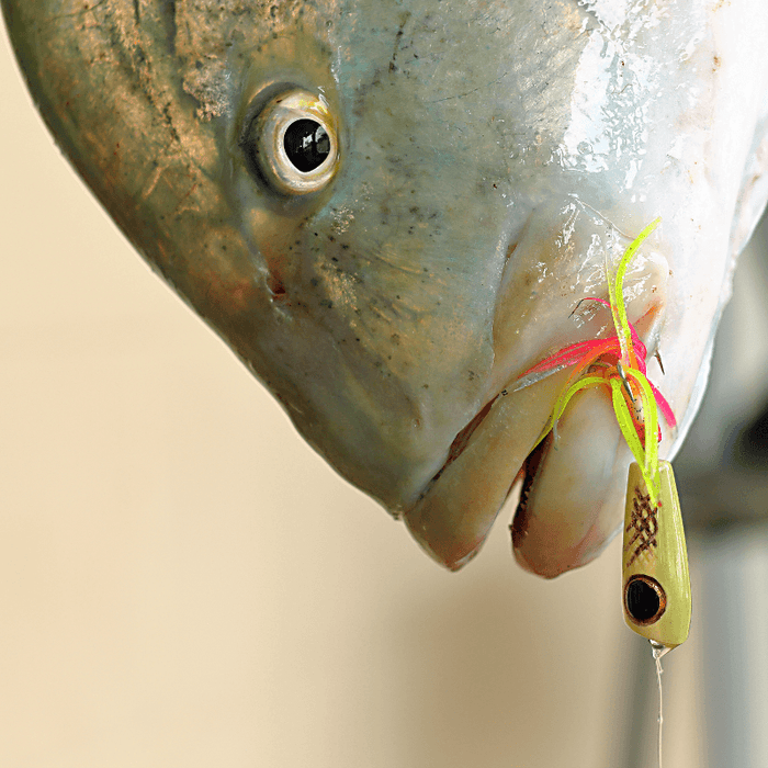 Mark White Lures Yellow/Green with Black Eye Surface Plug