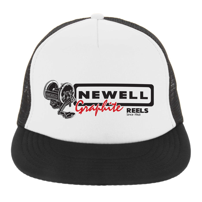 Newell® Graphite Black/White Flat Bill Trucker Hat