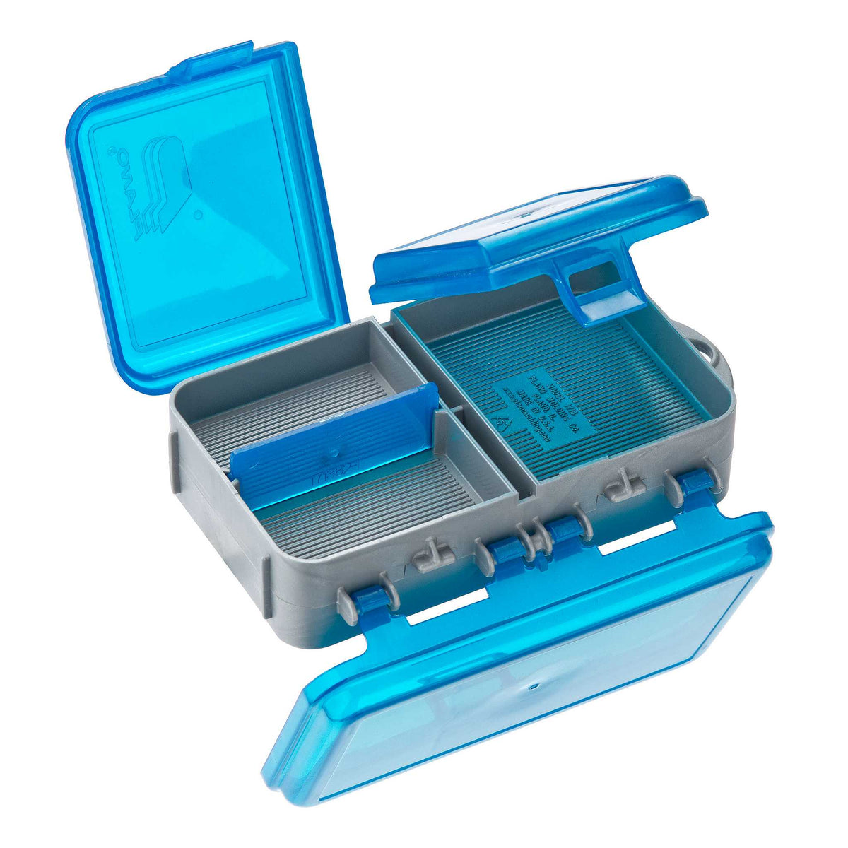 Plano - Double-Sided Adjustable Tackle Organizer Small - Silver/Blue