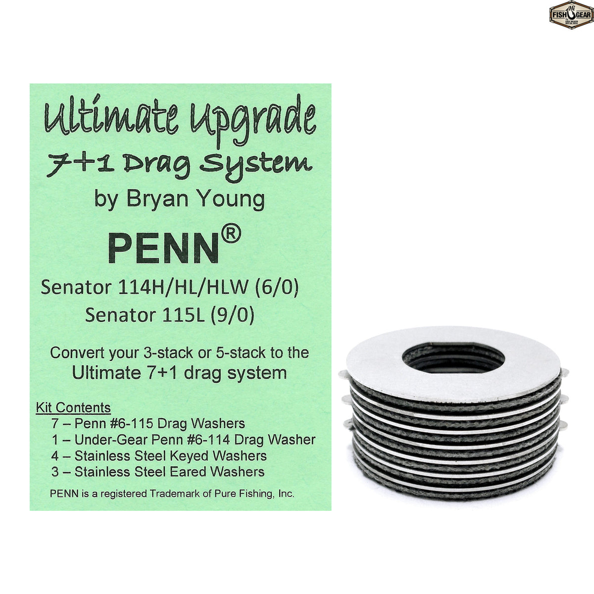 Penn Part 006 155SP SKU#1180392 HT-100 Drag Washer Kit (UPC